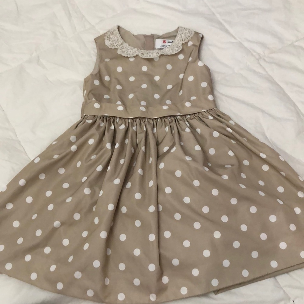 Jason Wu Neiman Marcus 4T Polka Dot Dress Lace Neckline